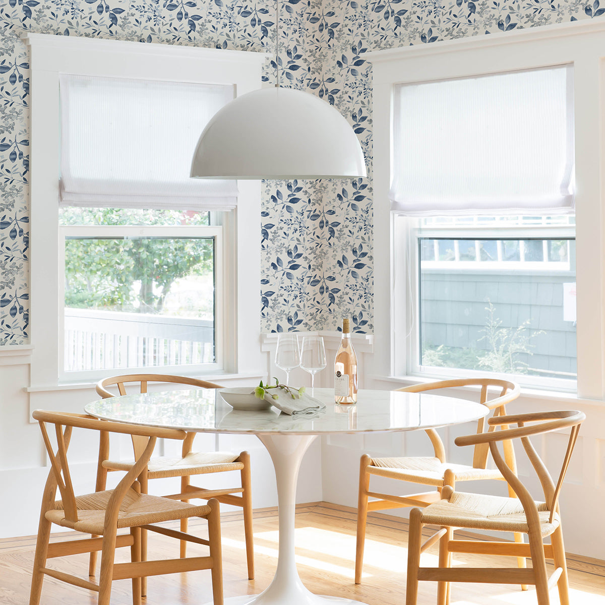 Tinker Navy Woodland Botanical Wallpaper