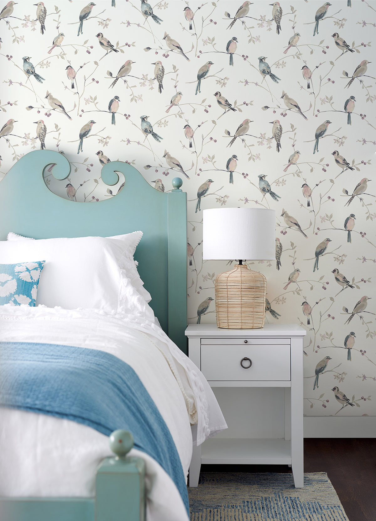 Birdsong Mauve Trail Wallpaper