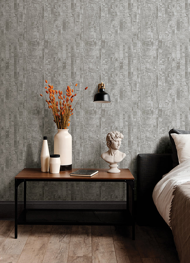 Zinarliya Silver Column Wallpaper