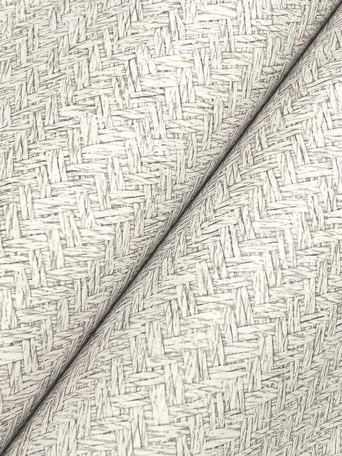 Woven Basket Light Grey Wallpaper