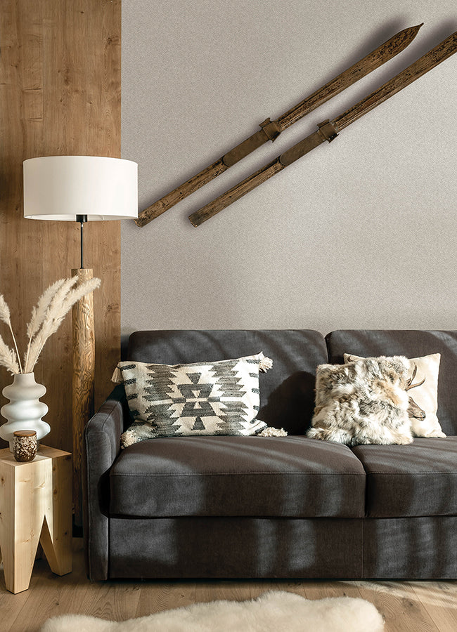 Woven Basket Light Grey Wallpaper