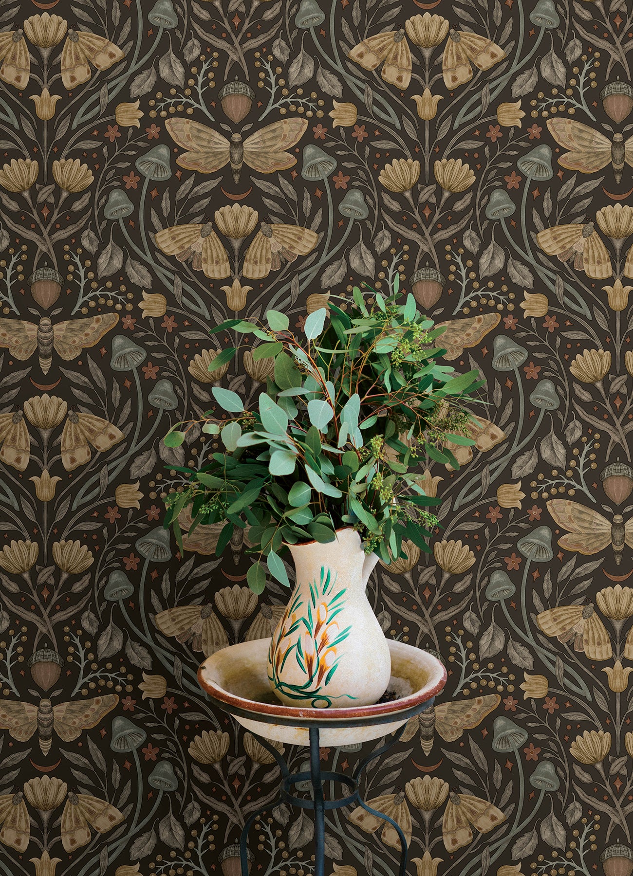 Mystic Moth Black Forest Magic Wallpaper