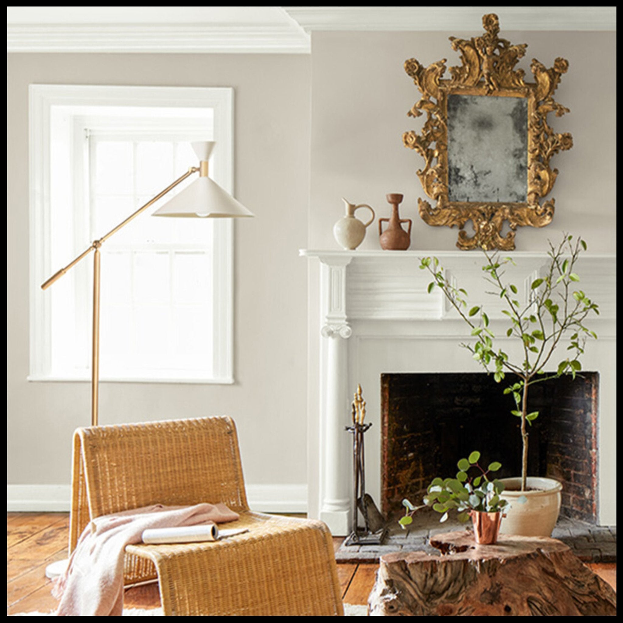 Serene Interior Paint Store Background Illustration Serene Interior Paint Store Background Illustration