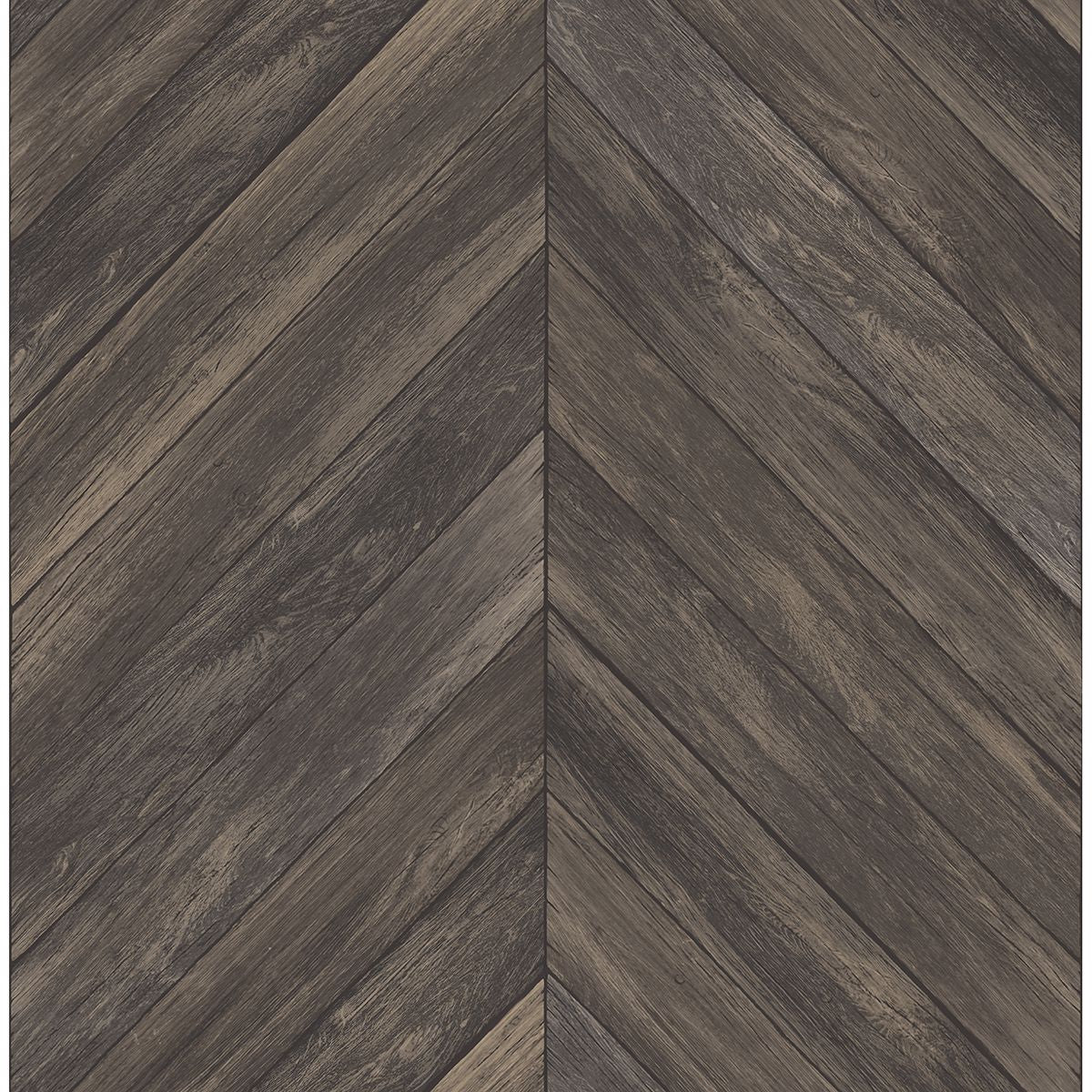 Parisian Dark Brown Parquet Wallpaper