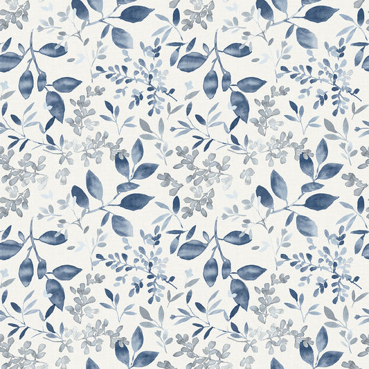 Tinker Navy Woodland Botanical Wallpaper