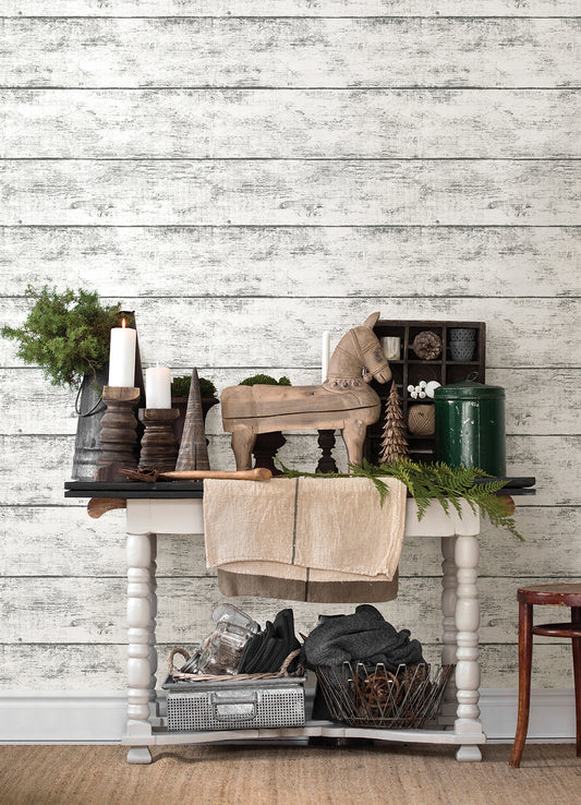 Cabin White Wood Planks