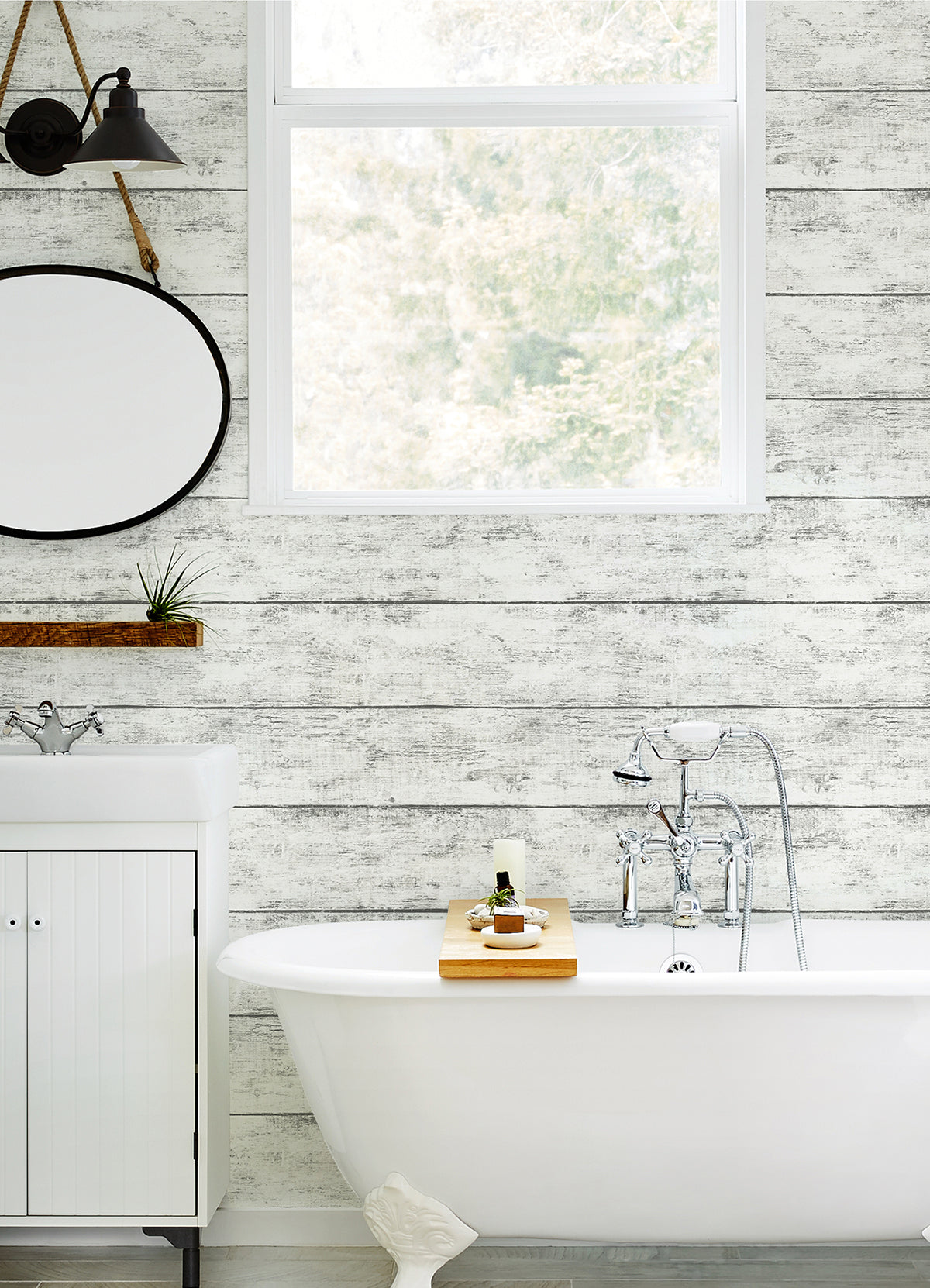 Cabin White Wood Planks