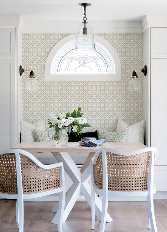 Light Gray Fleur Tile REDUCED