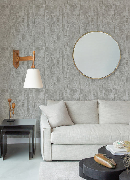 Zinarliya Silver Column Wallpaper
