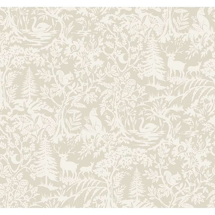 Alrick Taupe Forest Venture Wallpaper