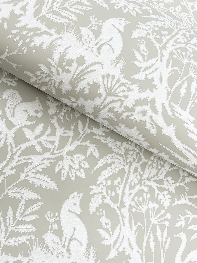Alrick Taupe Forest Venture Wallpaper