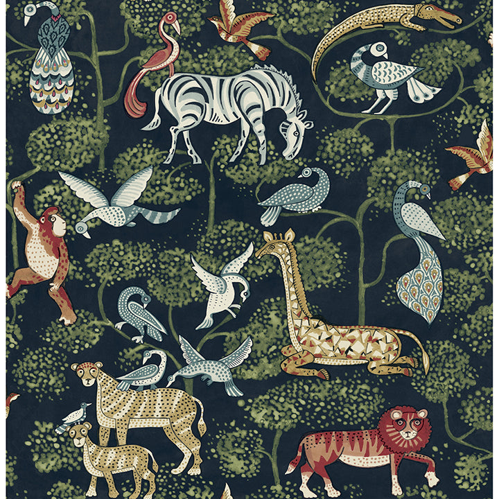 Rigby Navy Jungle Animals