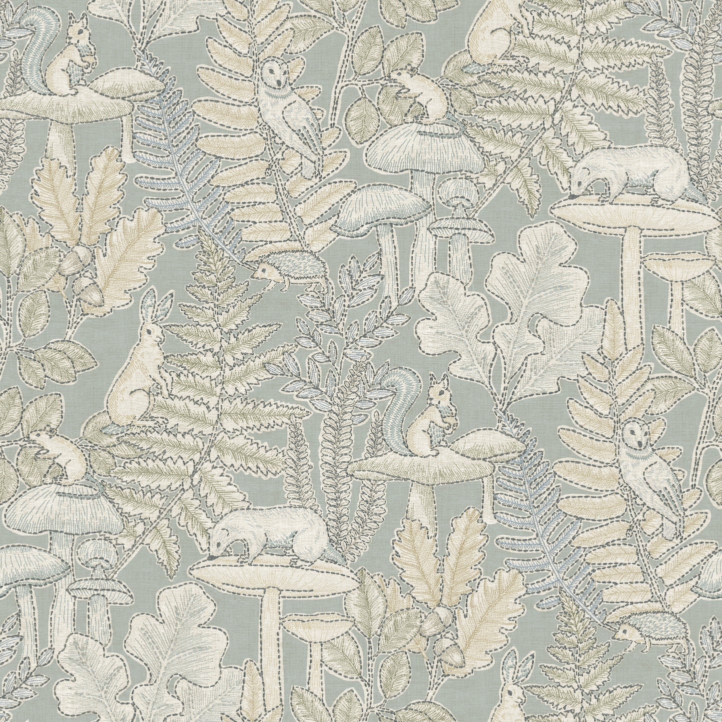 Holt Seafoam Woodland Wallpaper