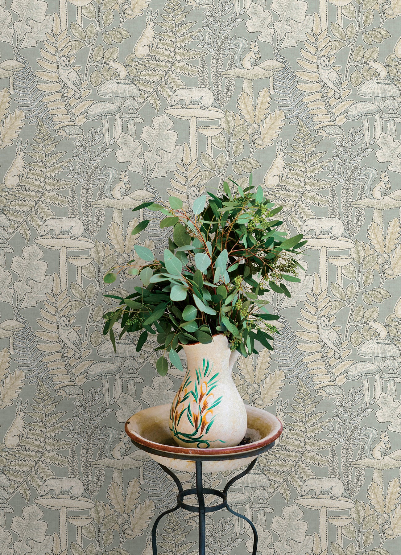 Holt Seafoam Woodland Wallpaper