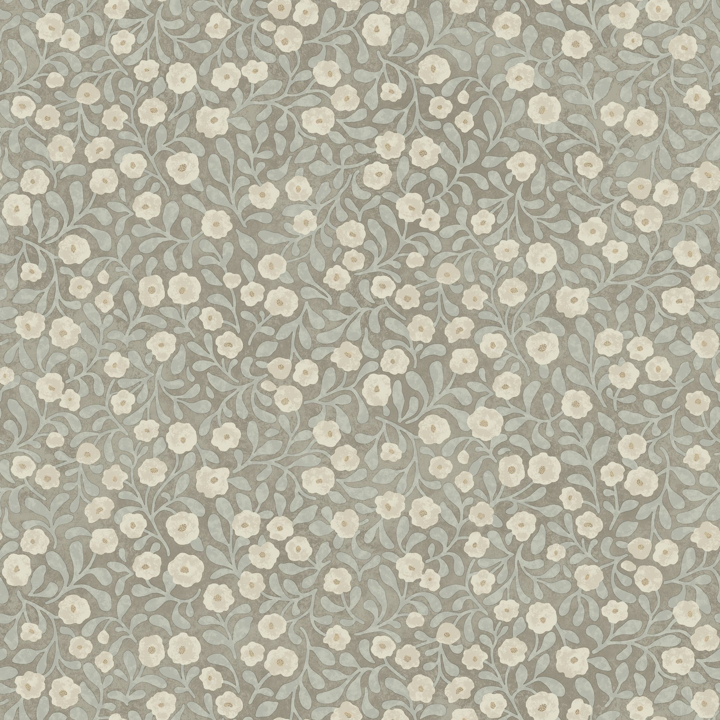 Poppy Trail Aqua Floral Wallpaper