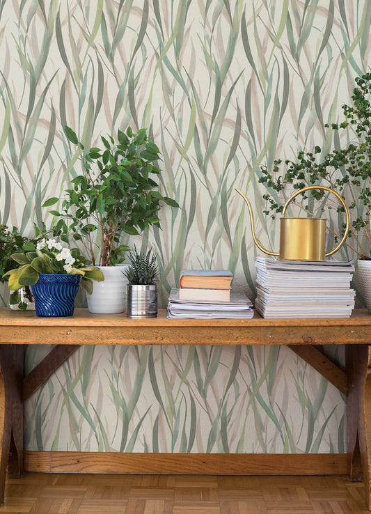 Willoughby Green Fronds Wallpaper