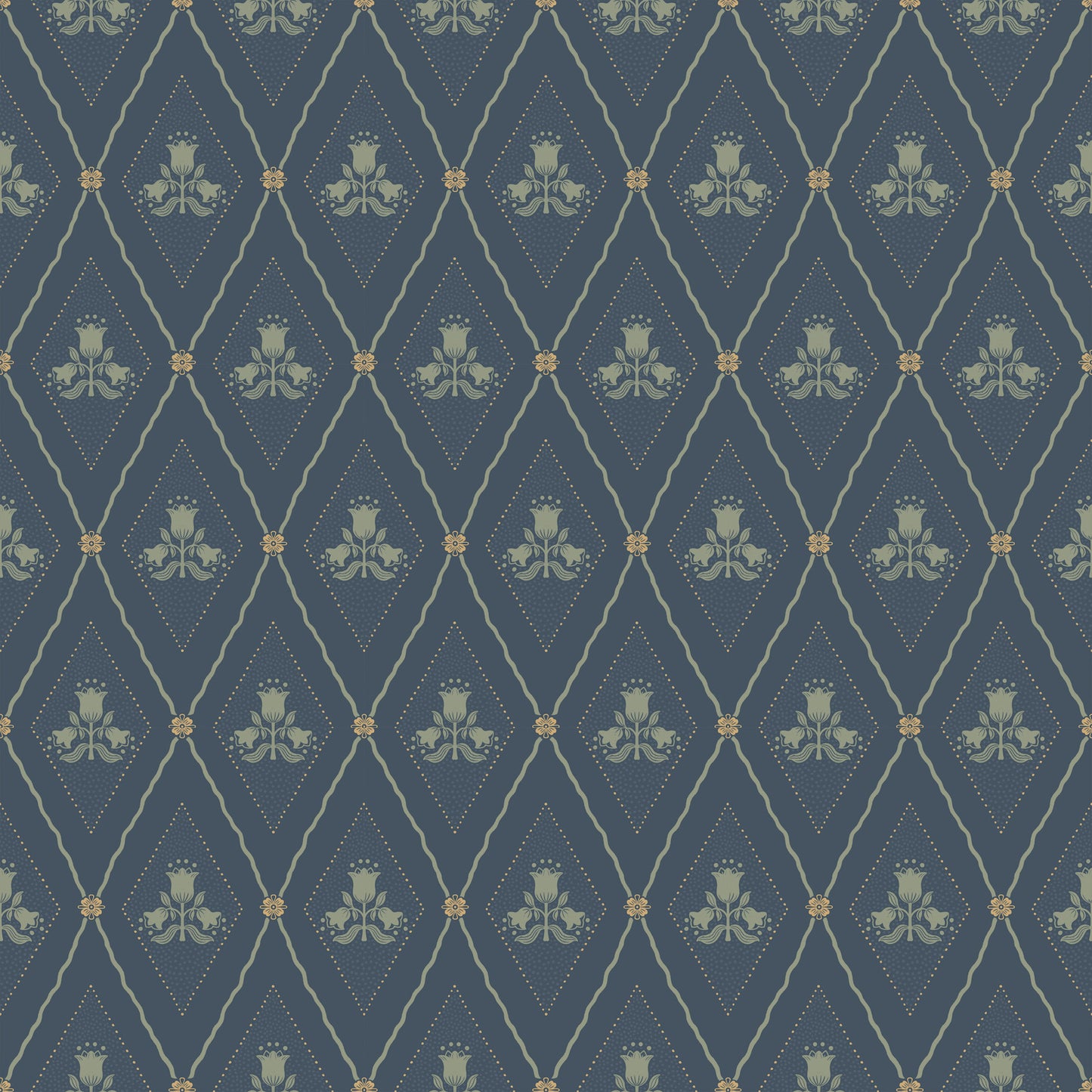 Alma Navy Diamond Floral