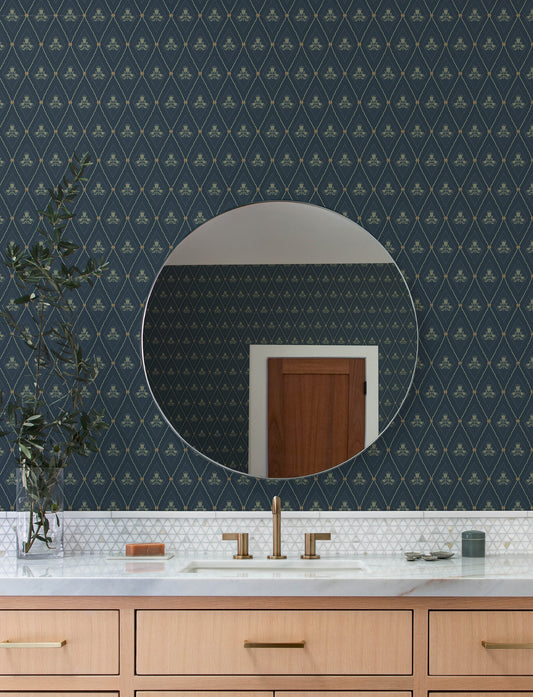 Alma Navy Diamond Floral