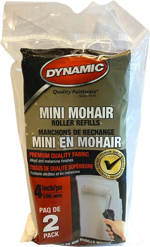 Dynamic Mini Mohair Roller Refill 4" 2 pack
