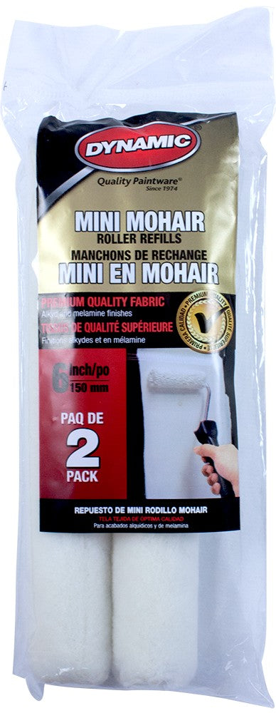 Dynamic Mini Mohair Roller Refill 6" 2 pack