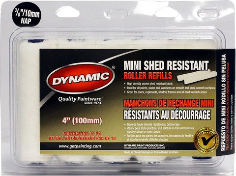 Dynamic Mini Shed Resistant Roller Refills 4" 10pk