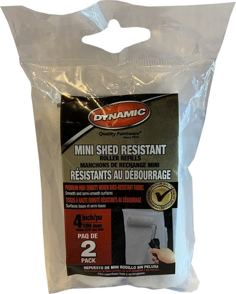 Dynamic Mini Shed Resistant Roller Refills 4" 2pk