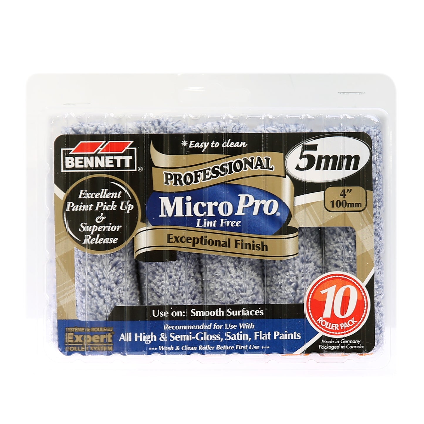 Bennett 4" Roller 5mm 10 Pack