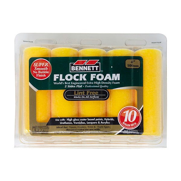 Bennett Flock Foam 4" Roller 10 pack