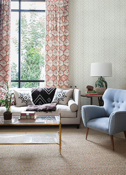 Teal Tiered Herringbone