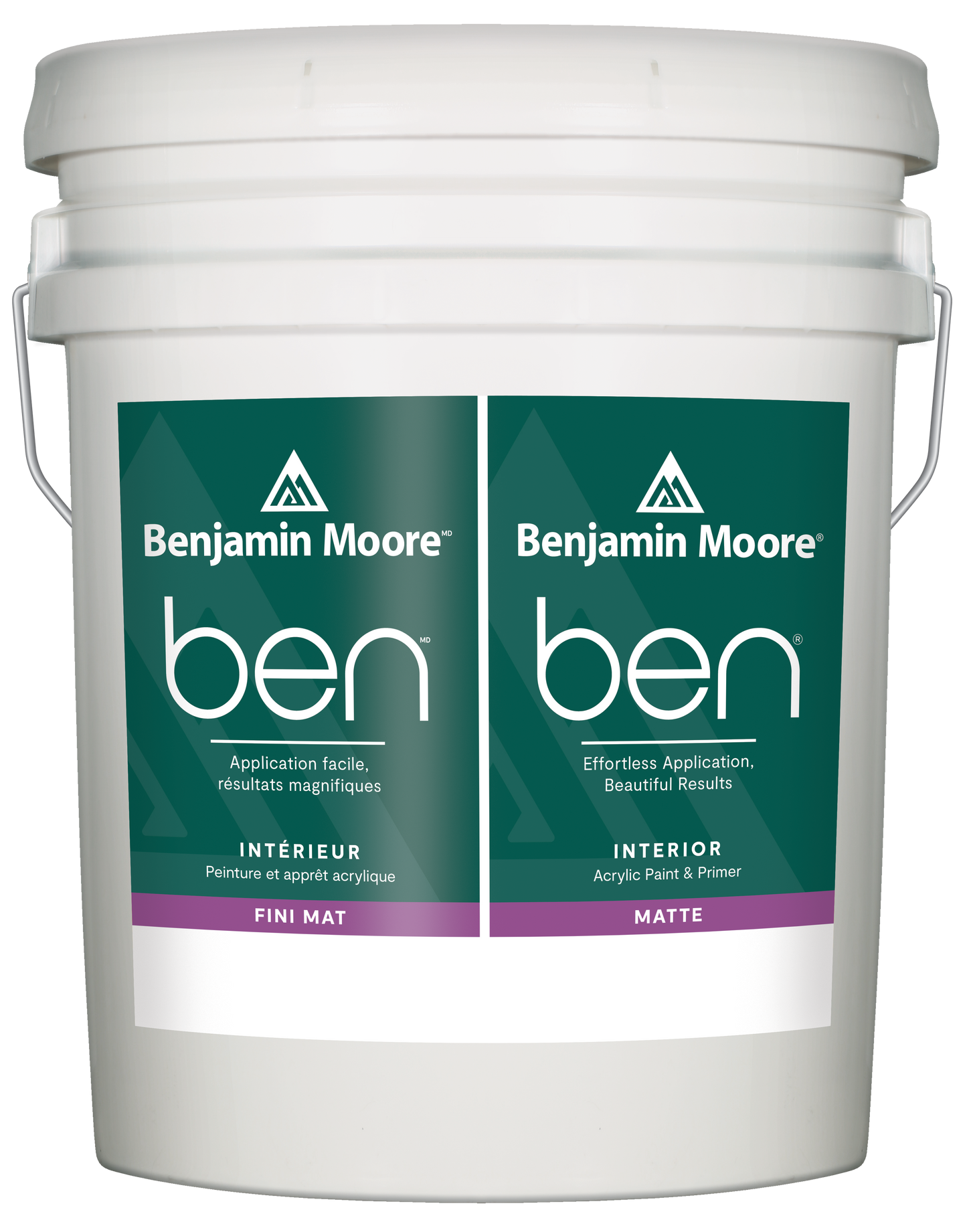 5 Gal pail ben Waterborne Interior Paint- Matte F624