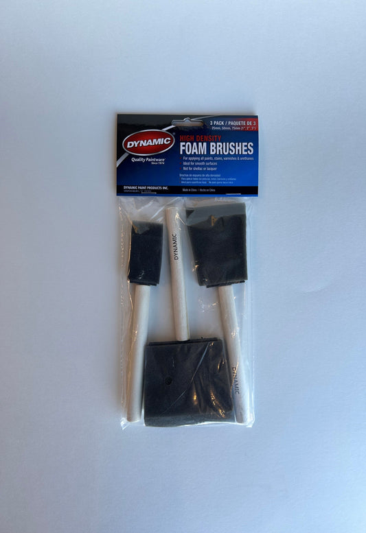 Foam Brushes - 3 Pack