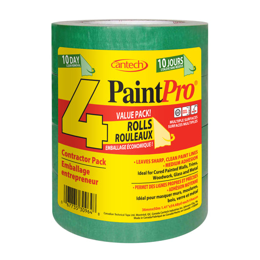 Contractor PaintPro 1.5" Green Tape 4 Pack